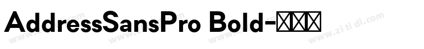AddressSansPro Bold字体转换